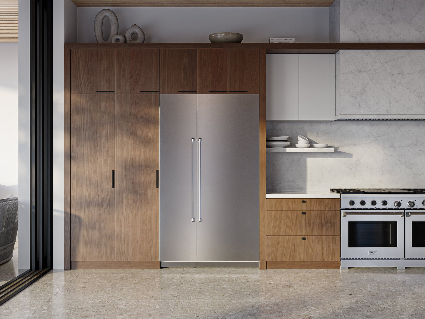 THOR Kitchen X-Series 18" 8.6 cu. ft. Stainless Steel Built-In Freezer Column with Automatic Ice Maker, XRF18CFZ-SS