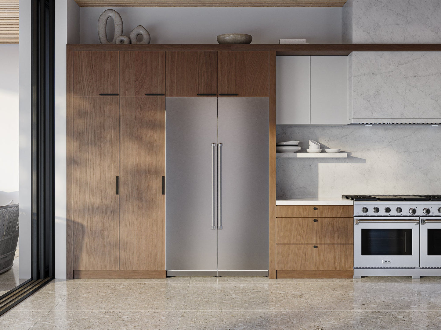 THOR Kitchen X-Series 24" 12.4 cu. ft. Stainless Steel Built-In Freezer Column with Automatic Ice Maker, XRF24CFZ- SS