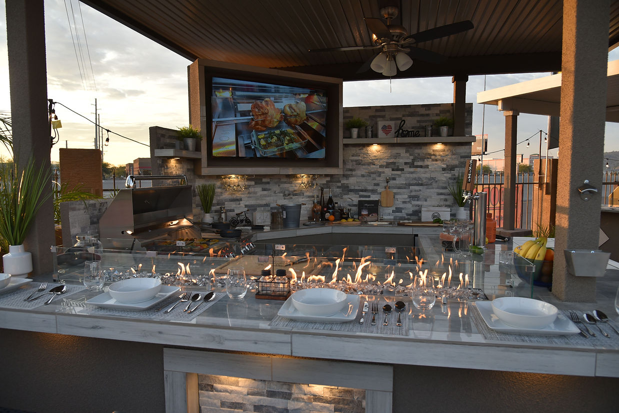 Best Outdoor Kitchen Bermuda BBQ Island with TV
