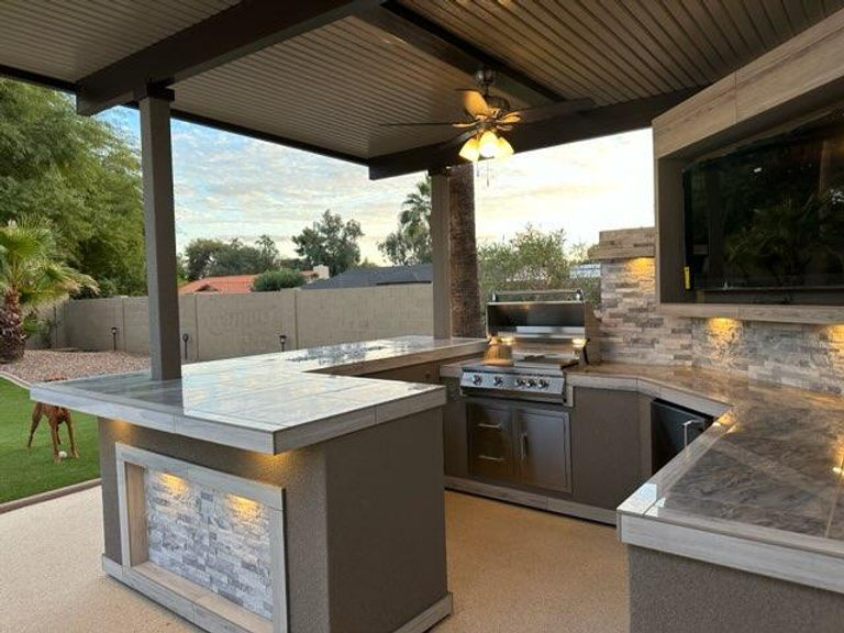 Best Outdoor Kitchen Bermuda BBQ Island with TV