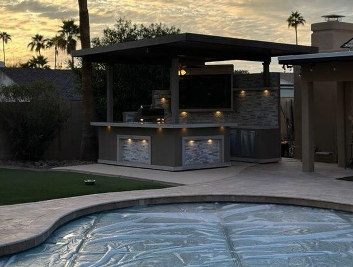 Best Outdoor Kitchen Bermuda BBQ Island with TV