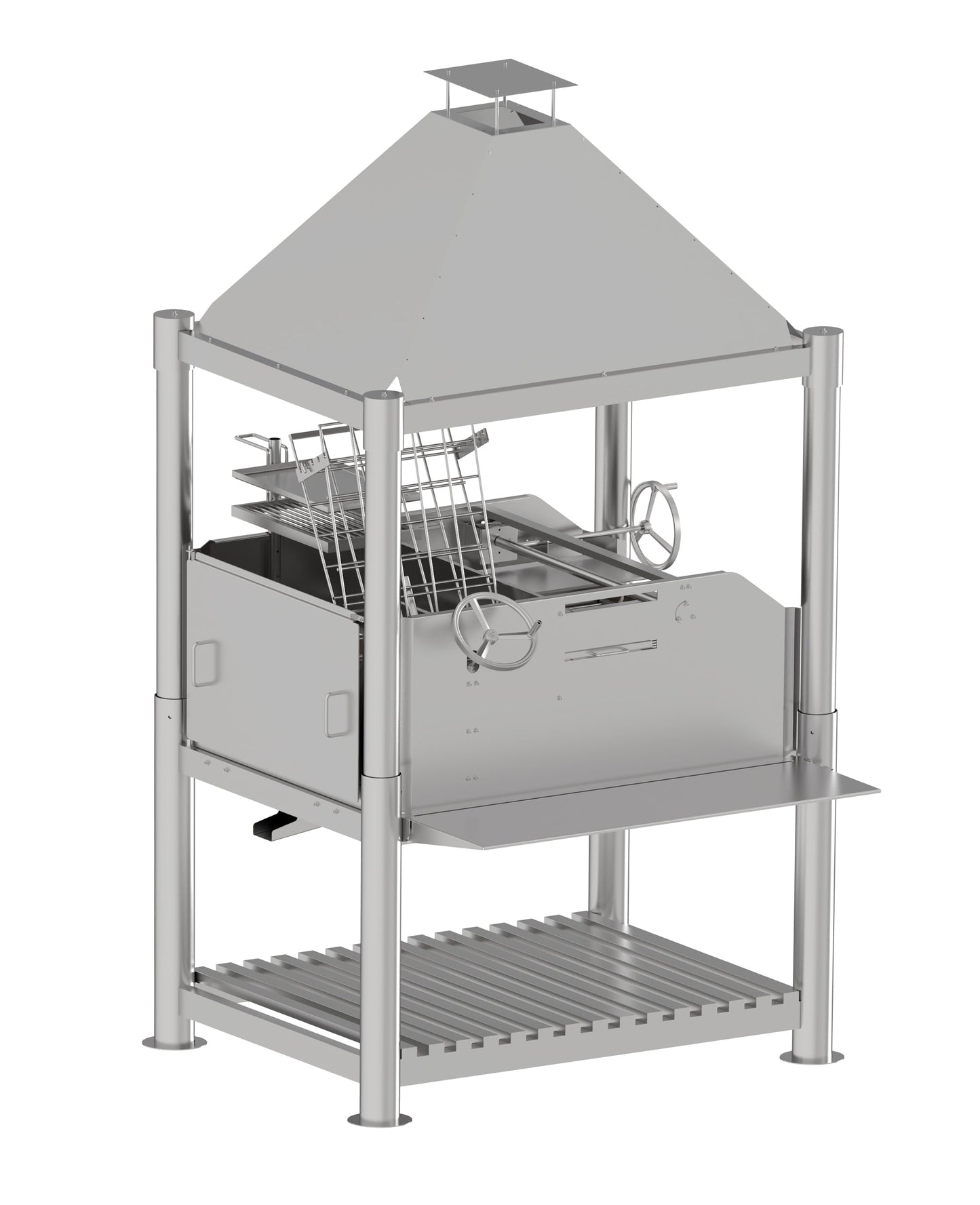 Tagwood BBQ Argentine Santa Maria Wood Fire & Charcoal Gaucho Grill all Stainless Steel | BBQ12SS