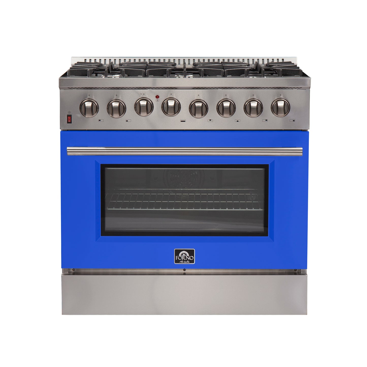 Forno Galiano 36-Inch Freestanding Dual Fuel Range, 6 Burners, Double Convection Ovens