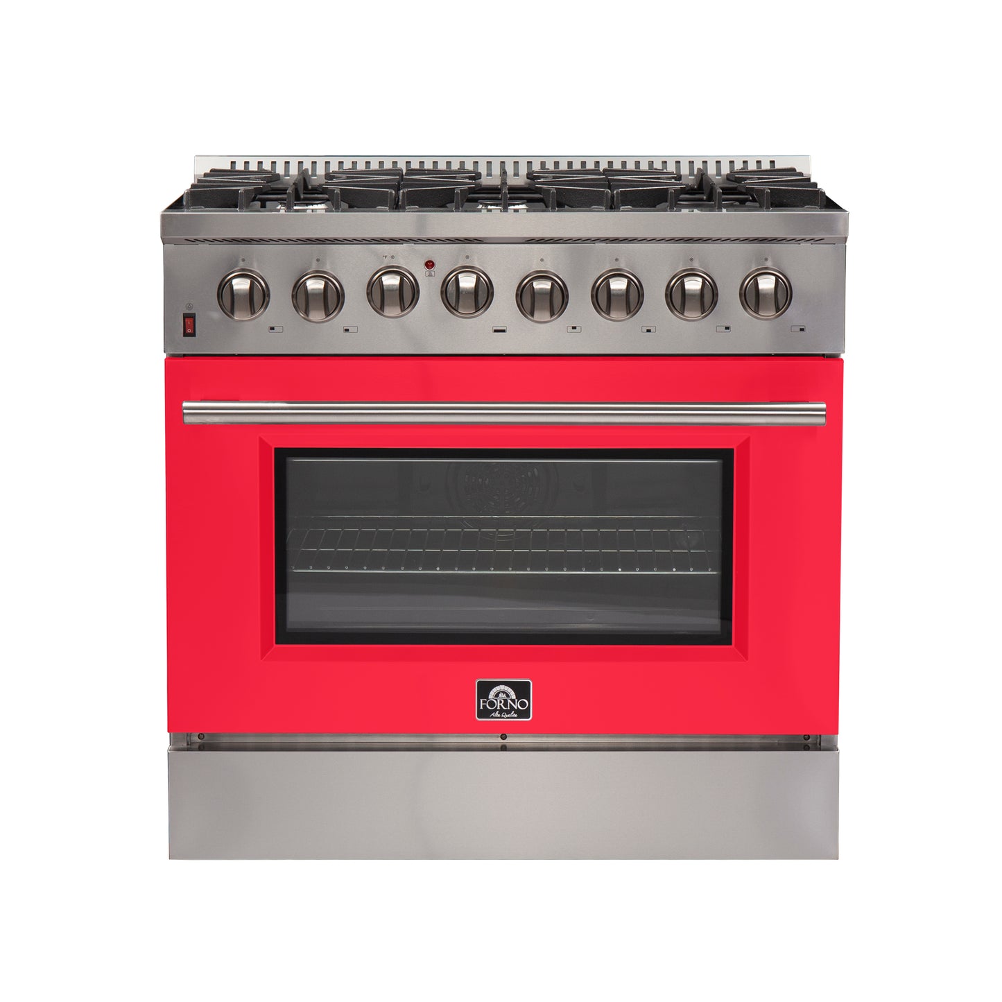 Forno Galiano 36-Inch Freestanding Dual Fuel Range, 6 Burners, Double Convection Ovens