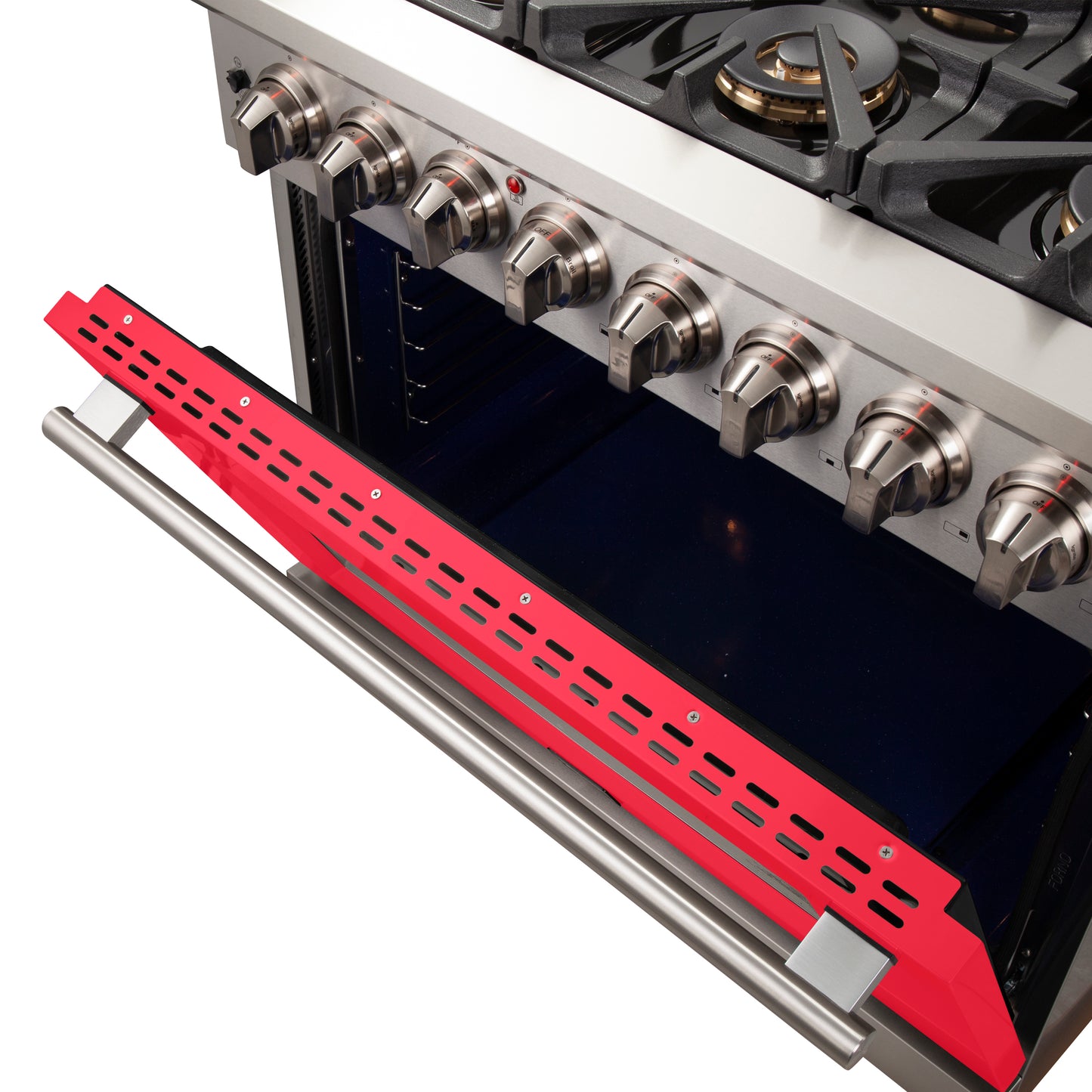 Forno Capriasca 36-Inch Freestanding Dual Fuel Range, 6 Burners, True Convection Oven