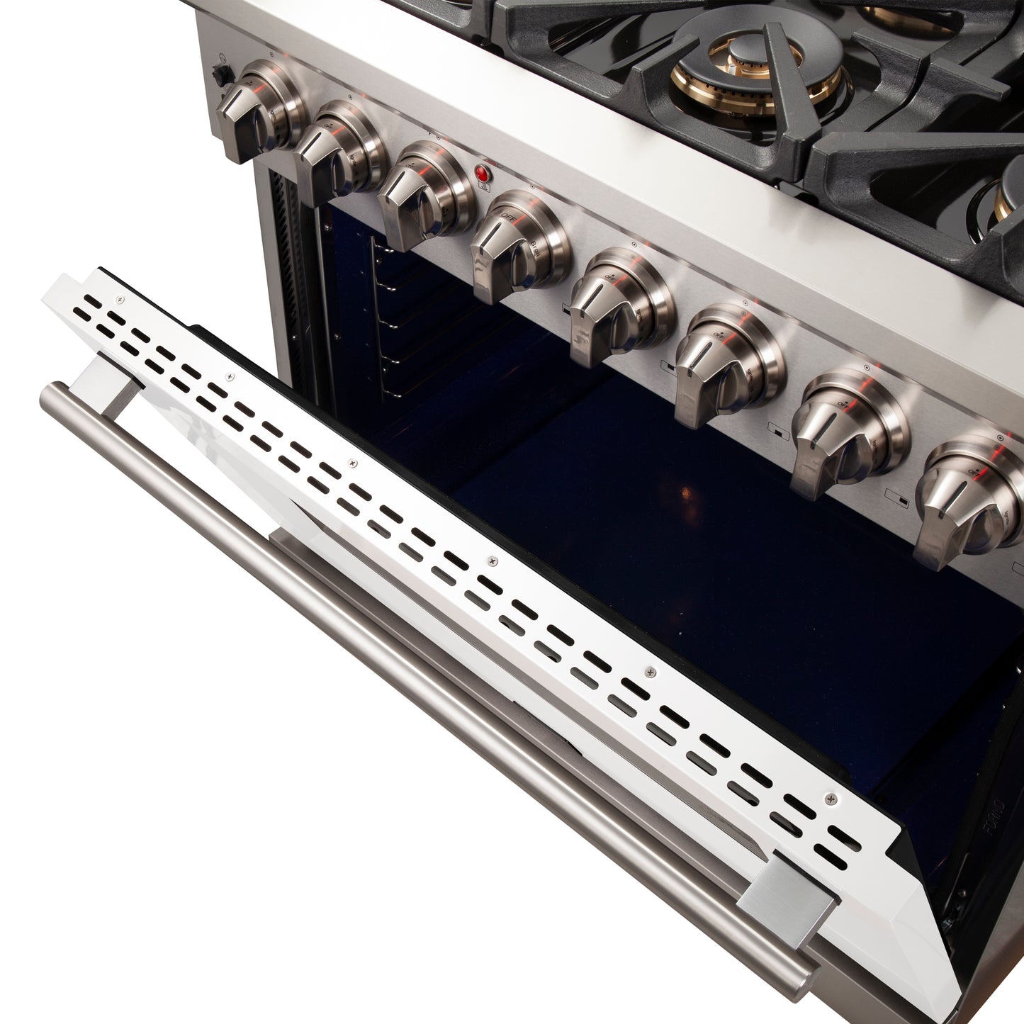 Forno Capriasca 36-Inch Freestanding Dual Fuel Range, 6 Burners, True Convection Oven