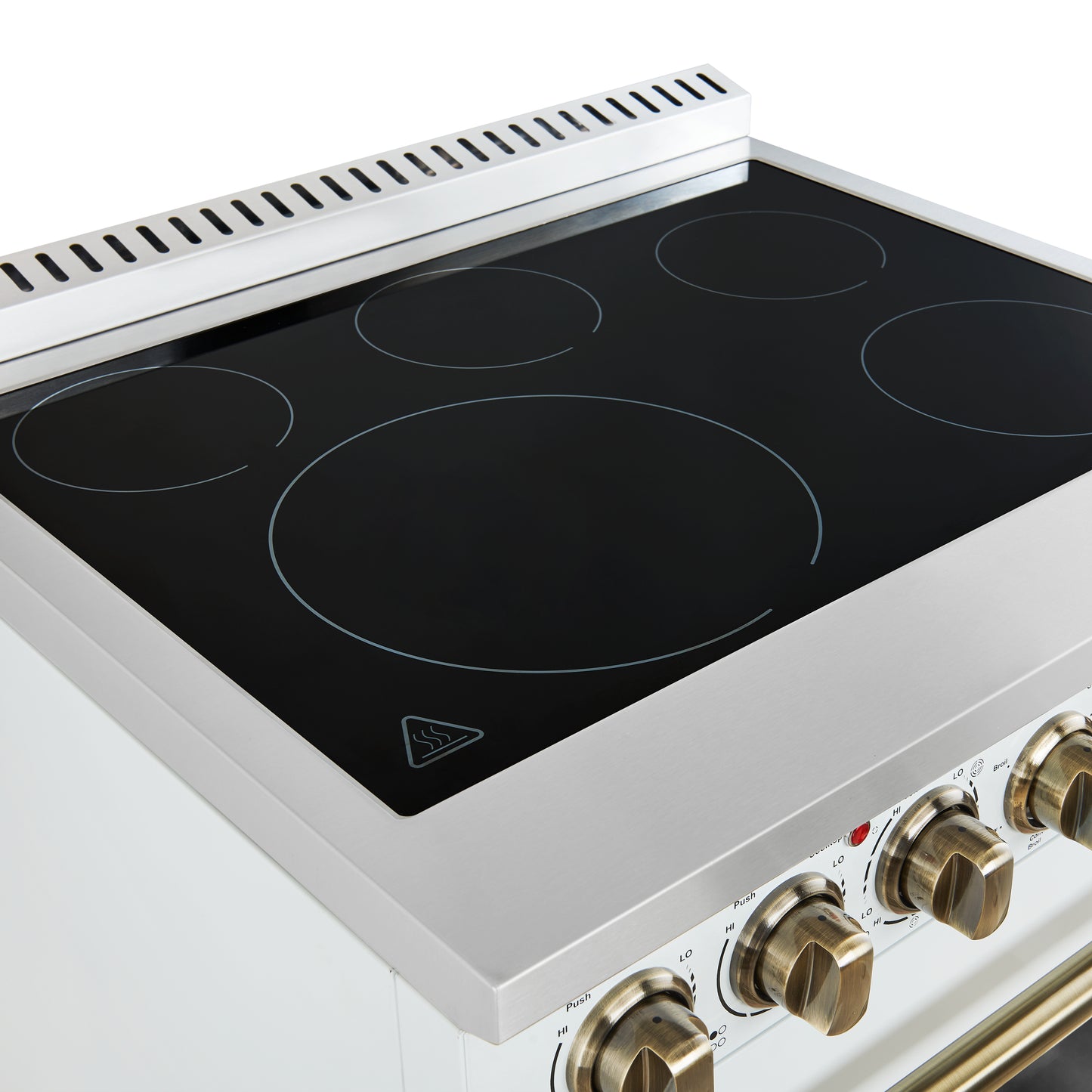 Forno Paolo 30-Inch Freestanding Electric Range, White, 4.38 cu.ft, True Convection Oven, Energy Efficient