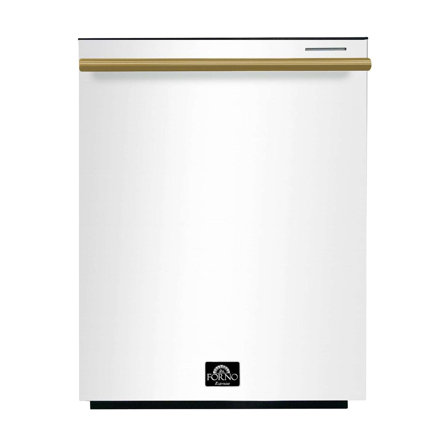 FORNO Premium 3-Piece Kitchen Bundle - Leonardo Espresso 30" White Range, 31" White Bottom Freezer Refrigerator, 24" White Built-In Dishwasher - FBDL-007-03US