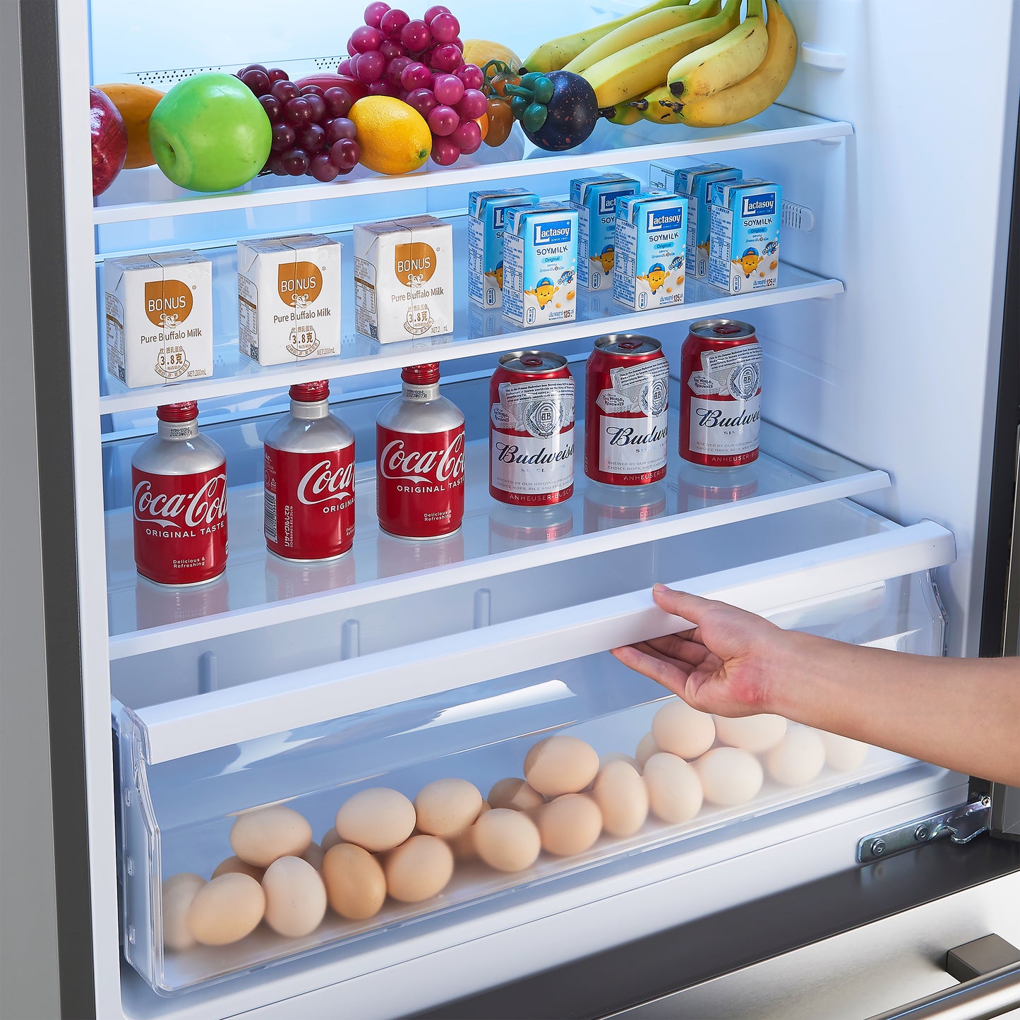 Forno Milano 2-Piece 62-Inch Freestanding Dual Bottom Freezer Refrigerator, Stainless Steel – 34.4 cu.ft, Touch Control, Ice Maker