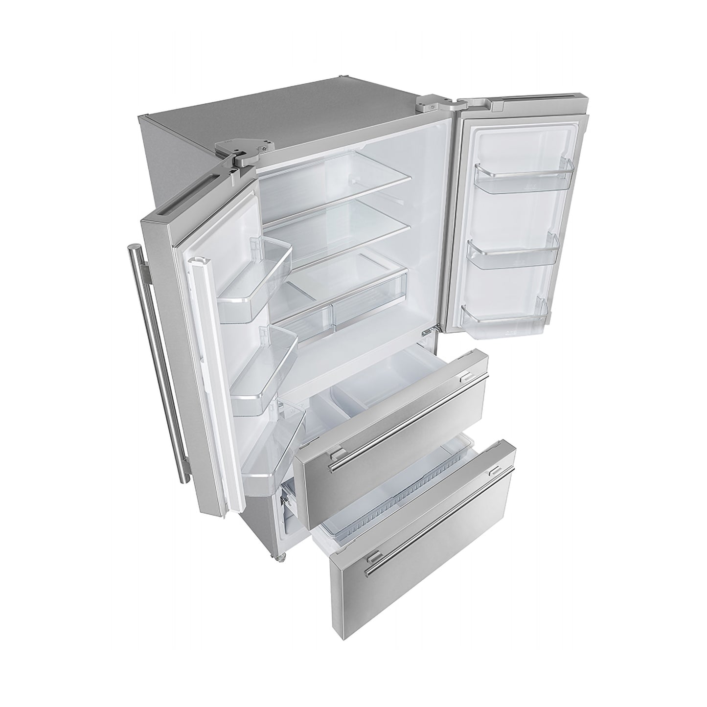FORNO Premium 3-Piece Kitchen Bundle - Galiano 36" Gas Range, 36" French Door Refrigerator, 24" Built-In Dishwasher - FBDL-004-01CAUS