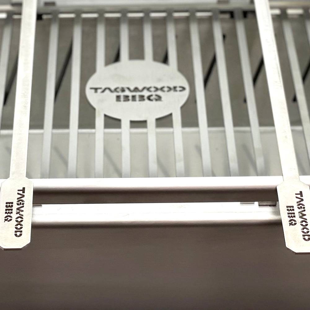 Tagwood BBQ Table Top Warming Brazier | Stainless steel and Acacia wood | BBQ07SS