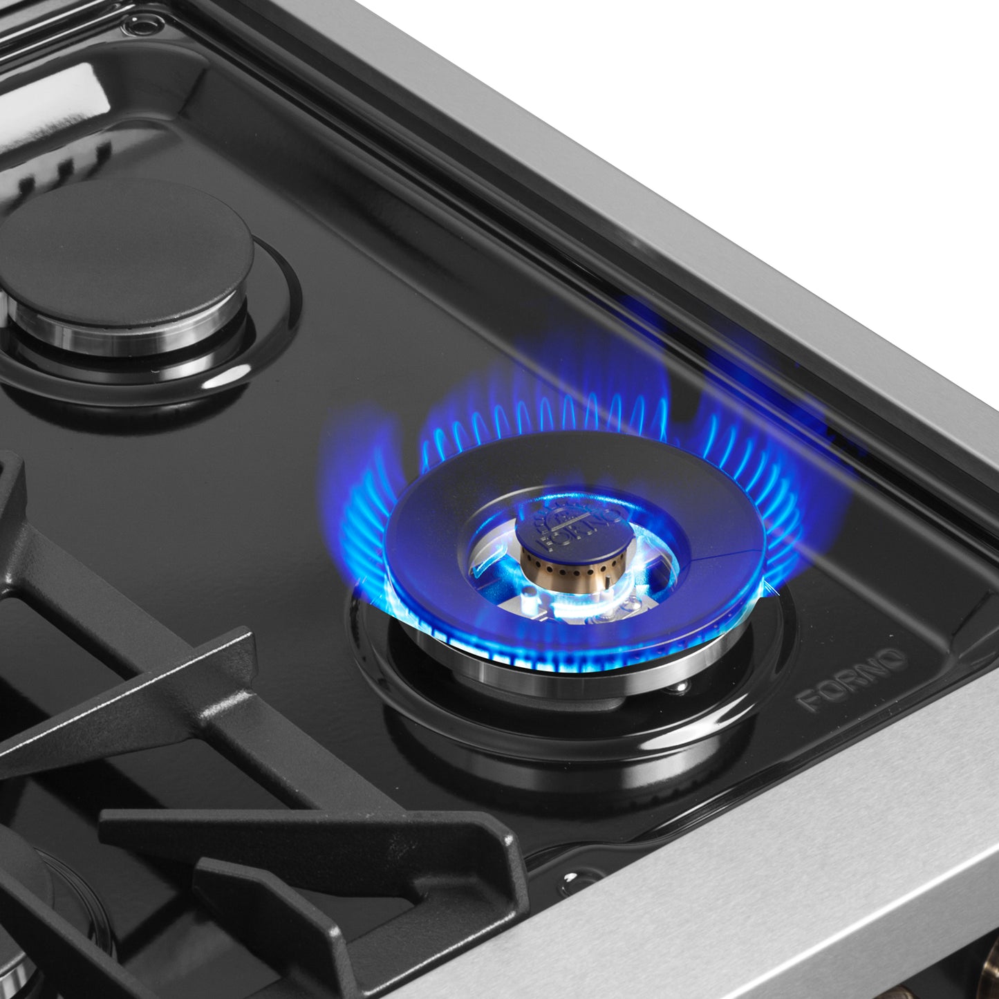 Forno Galiano 36-Inch Freestanding French Door Gas Range, 6 Burners, Convection Oven, Energy Efficient