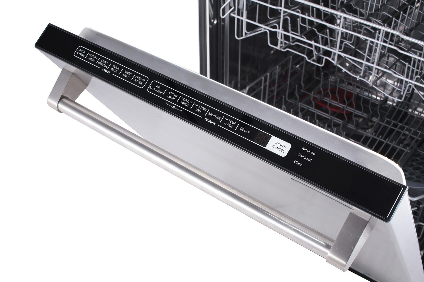 THOR Kitchen Package - 36" Electric Range, Range Hood, Microwave, Refrigerator with Water and Ice Dispenser, Dishwasher, ARE36-HRH3607-TRF3601FD-HDW2401SS-TMD2401
