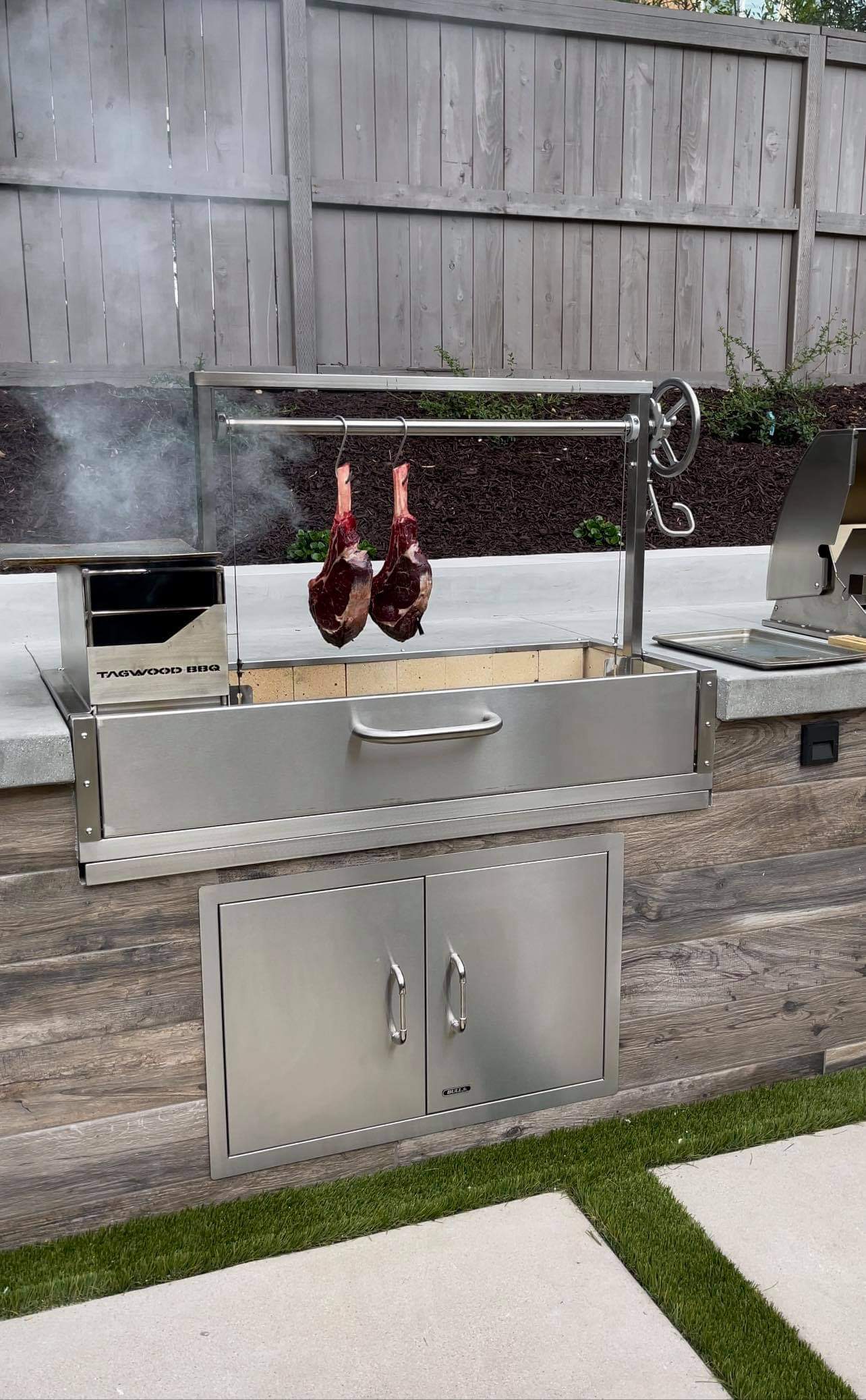 Tagwood BBQ Santa Maria Argentine Wood Fire & Charcoal Gaucho Grill Built in | BBQ05SS--