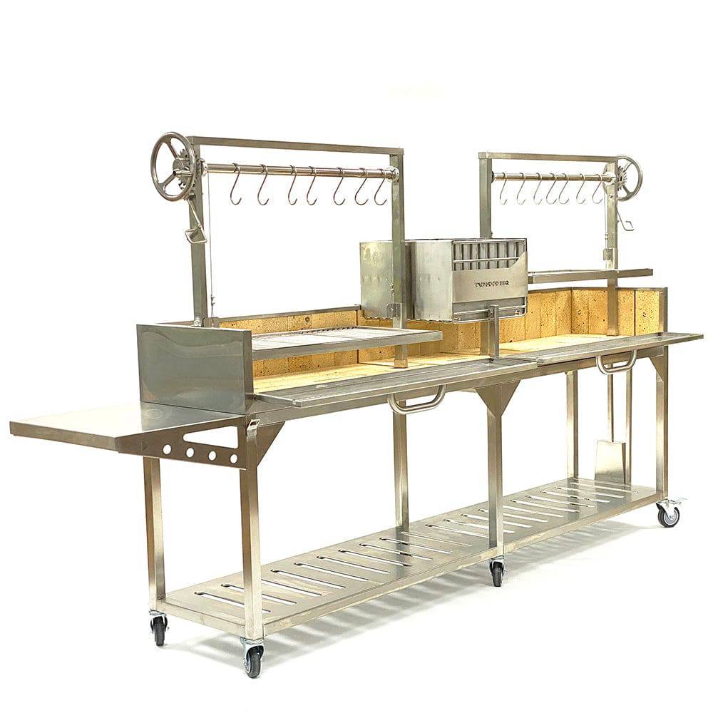 Tagwood BBQ Double Argentine Santa Maria Wood Fire & Charcoal Gaucho Grill | BBQ04SS PRE-ORDER