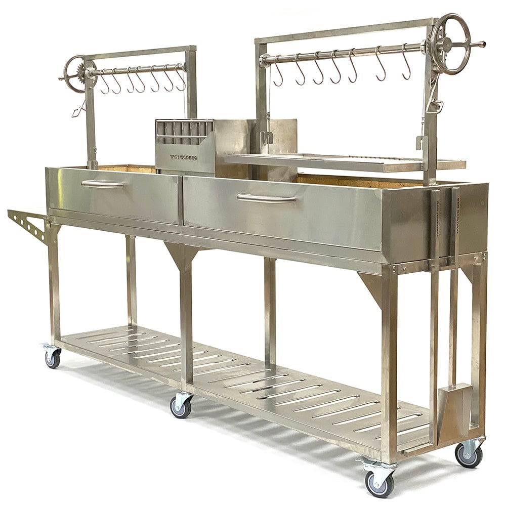 Tagwood BBQ Double Argentine Santa Maria Wood Fire & Charcoal Gaucho Grill | BBQ04SS PRE-ORDER