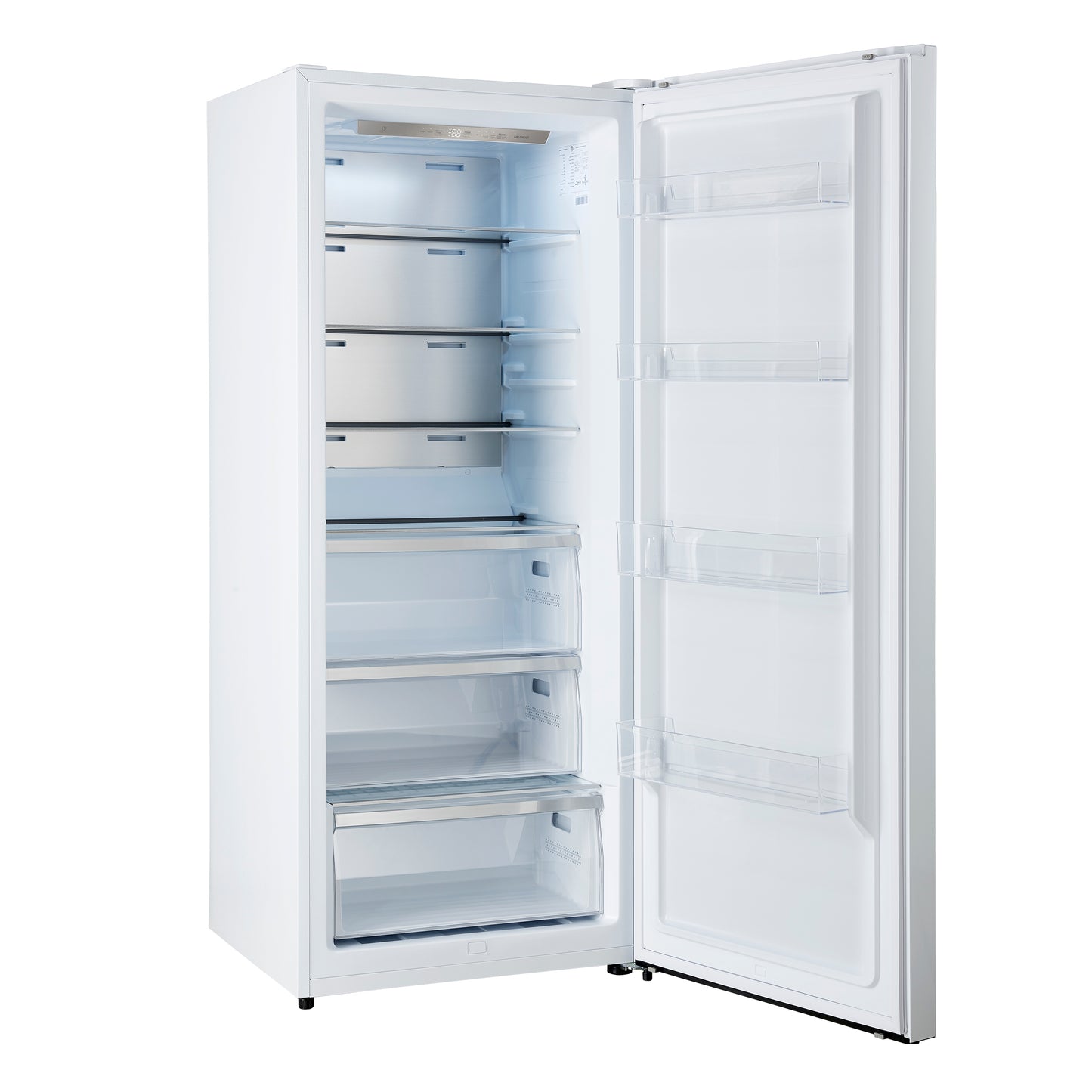 Forno Maderno 28-Inch Built-In Convertible Refrigerator in White with Antique Brass Handle, 13.6 cu.ft. Right Swing with Decorative Grill - 32-Inch Wide