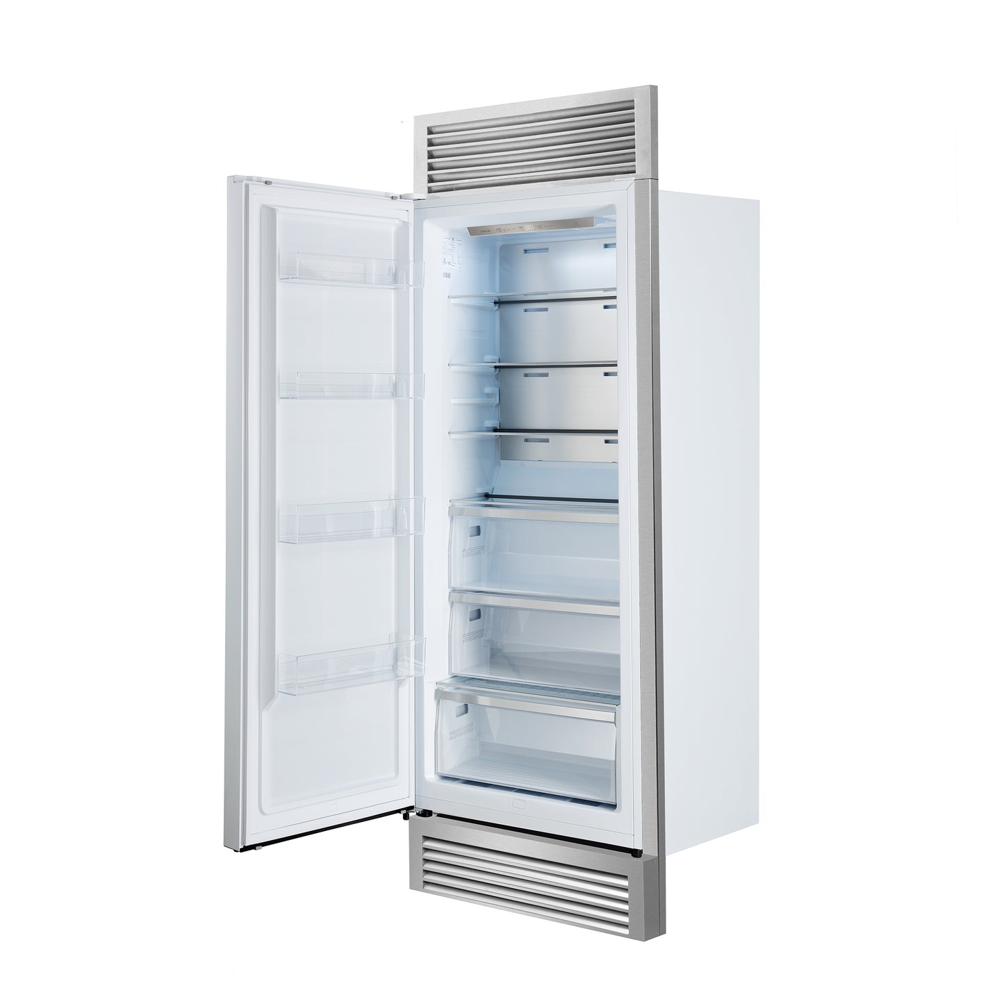 Forno Maderno 28" Built-In Convertible Refrigerator in White, 13.6 cu.ft. Left Swing with Decorative Grill - 32" Wide