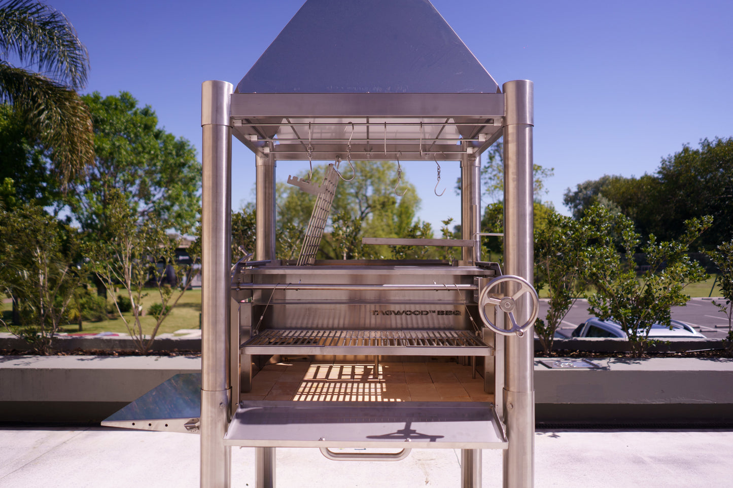 Tagwood BBQ Argentine Santa Maria Wood Fire & Charcoal Gaucho Grill all Stainless Steel | BBQ02SS OPEN FIRE COOKING - PRE-ORDER