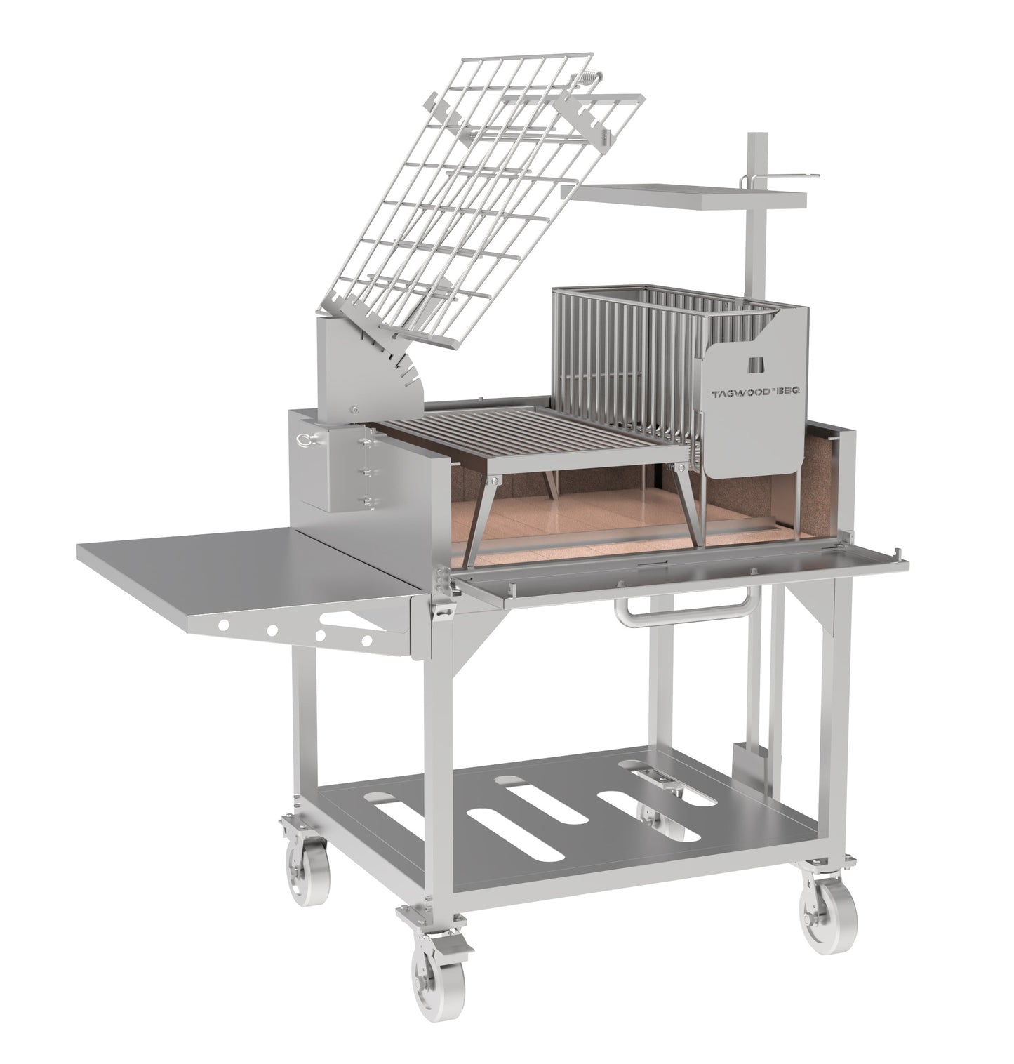 Tagwood BBQ Argentine Clamp Grill with firebox | BBQ33SS