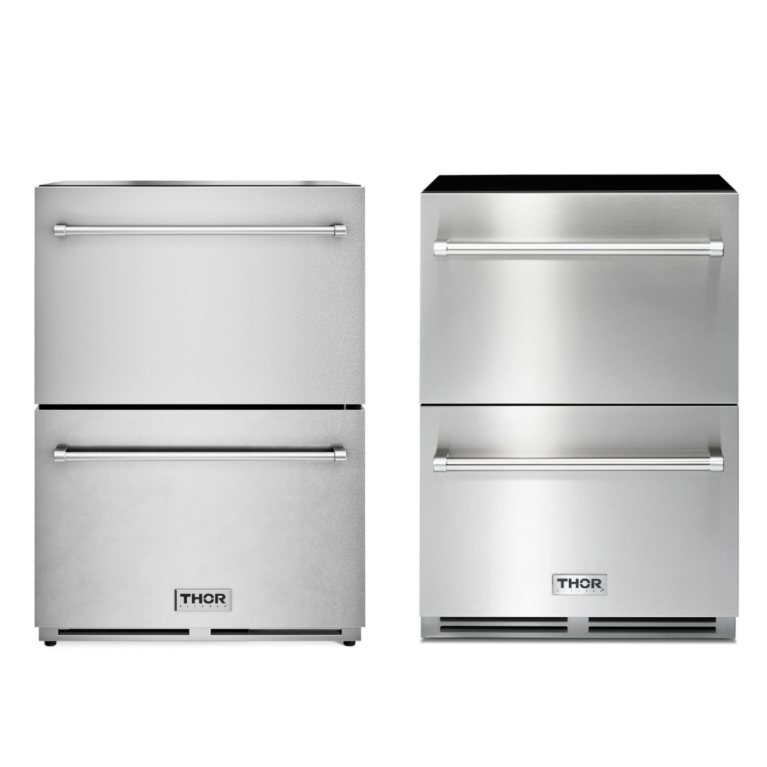 THOR Appliance Package - 24" Refrigerator Drawer, 24" Freezer Drawer, TRF24U-TRZ24U