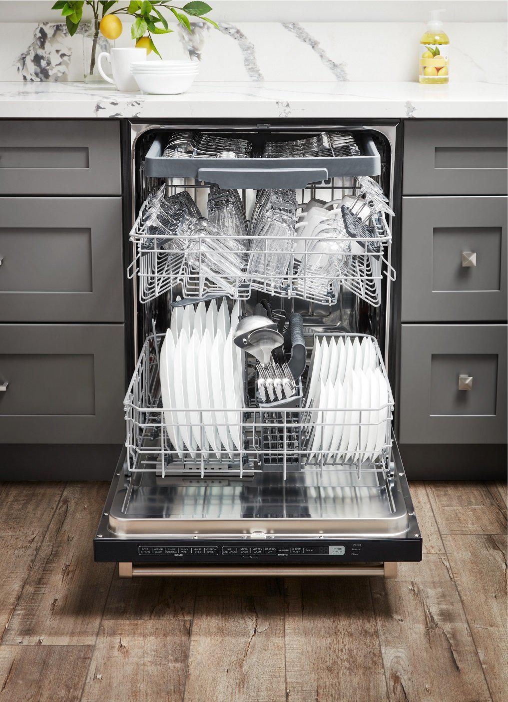THOR Kitchen Package - 30" Wall Oven, 36" Cooktop, Range Hood, Refrigerator with Water and Ice Dispenser, Dishwasher, HEW3001-HRH3607-TGC3601-TRF3601FD-HDW2401SS