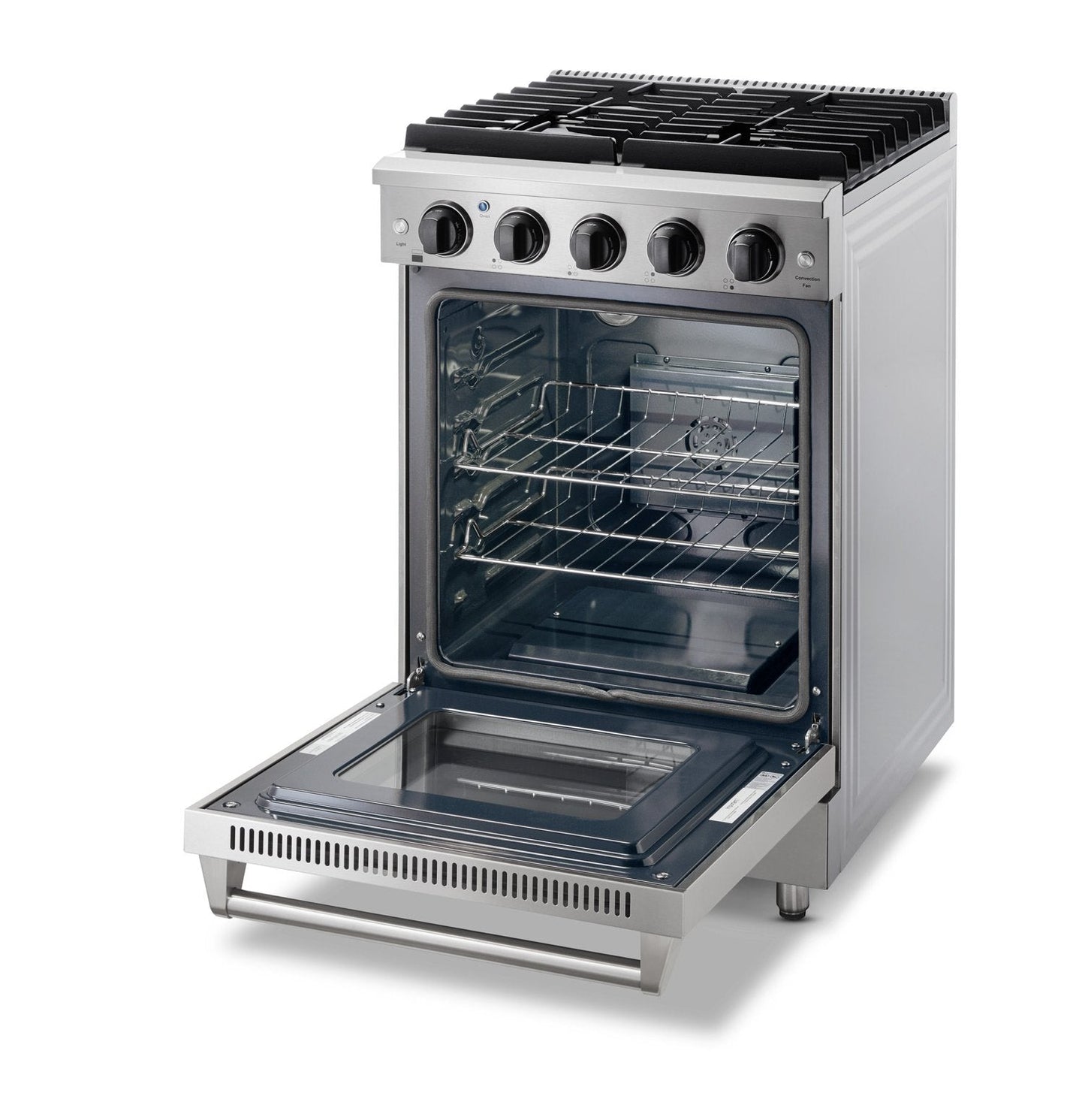 THOR Kitchen 24 in. Professional Propane Gas Range in Stainless Steel, LRG2401ULP