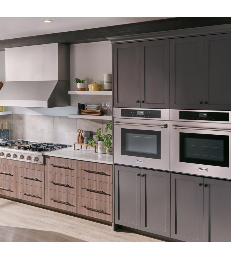 THOR Kitchen Package - 36" Propane Gas Rangetop, Range Hood, Wall Oven, HRT3618ULP-HRH3607-HEW3001