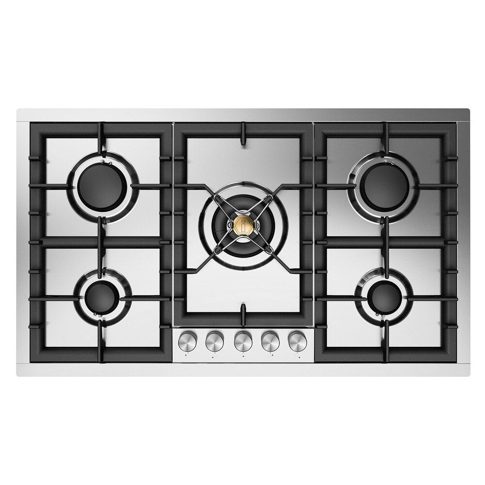 ILVE Professional Plus II 36" Stainless Steel Built-In Gas Cooktop with 5 Burners