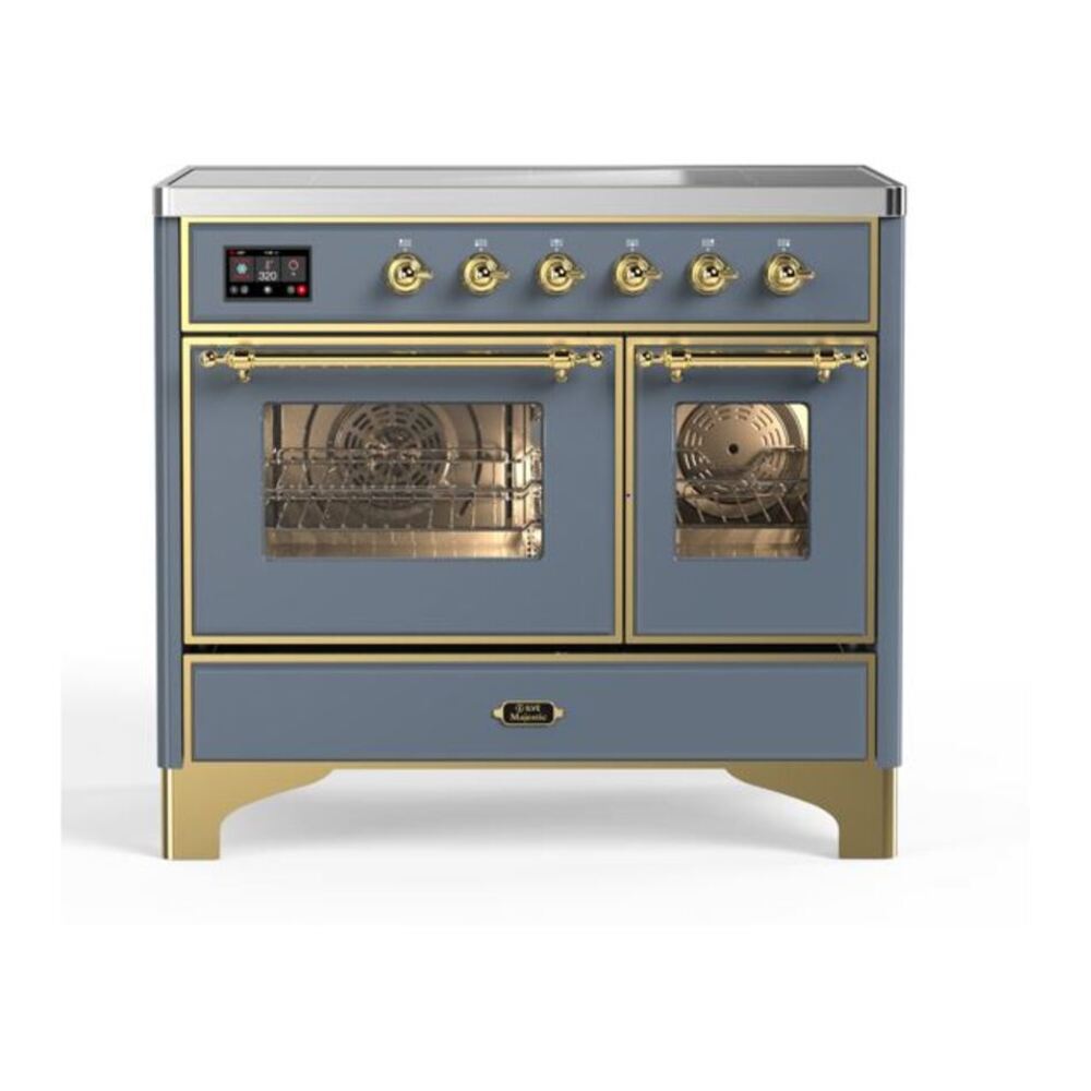 ILVE Majestic II 40" Blue Grey Induction Range with 6 Elements Triple Glass Door