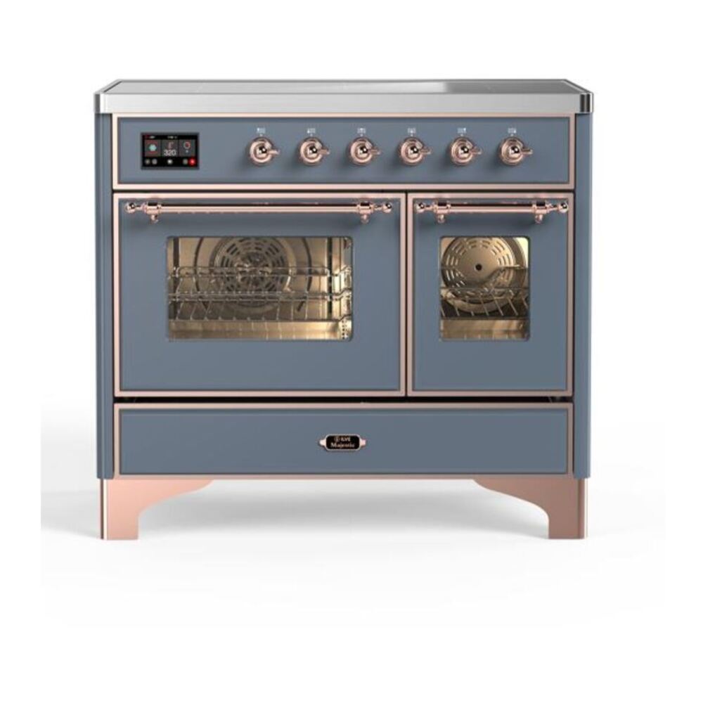 ILVE Majestic II 40" Blue Grey Induction Range with 6 Elements Triple Glass Door