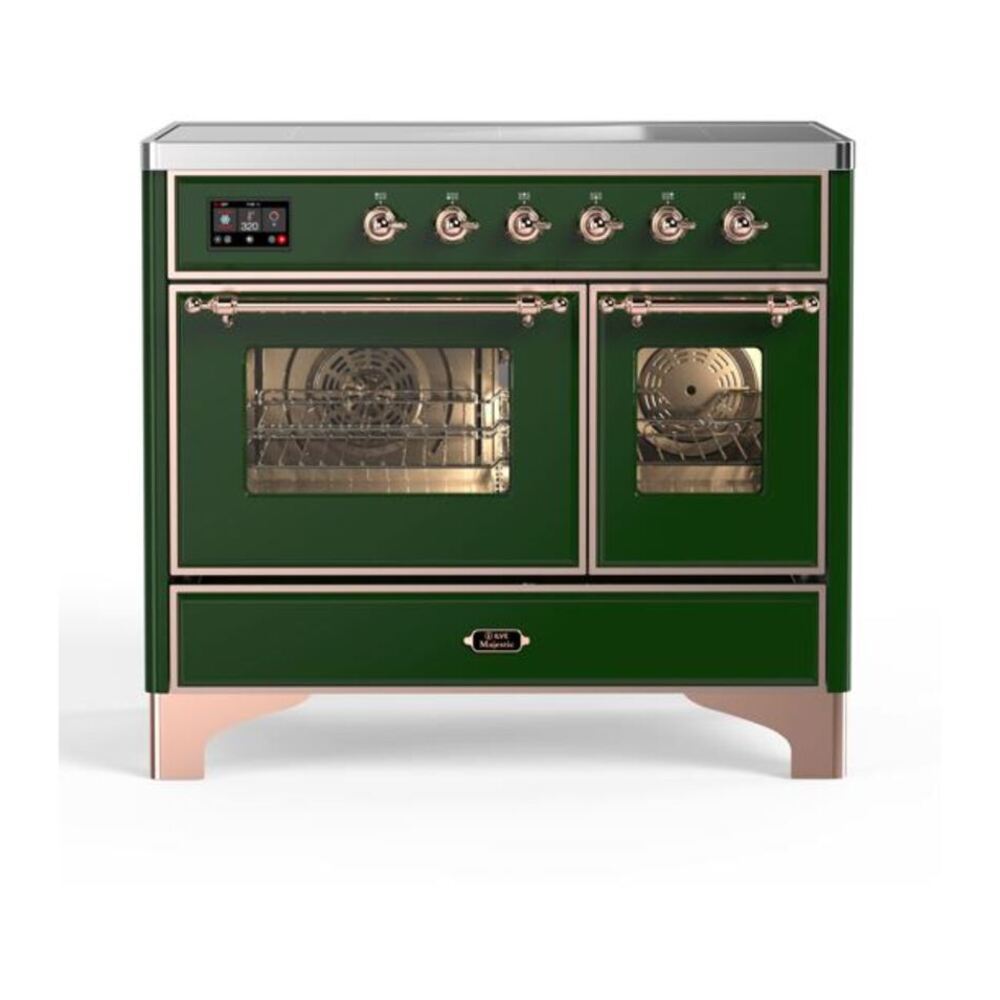 ILVE Majestic II 40" Emerald Green Induction Range with 6 Elements Triple Glass Door