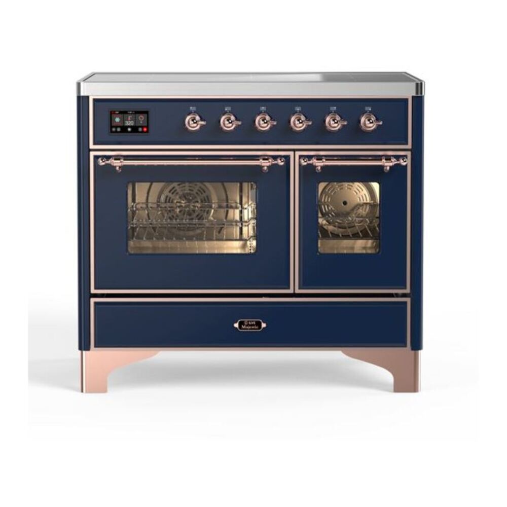 ILVE Majestic II 40" Midnight Blue Induction Range with 6 Elements Triple Glass Door