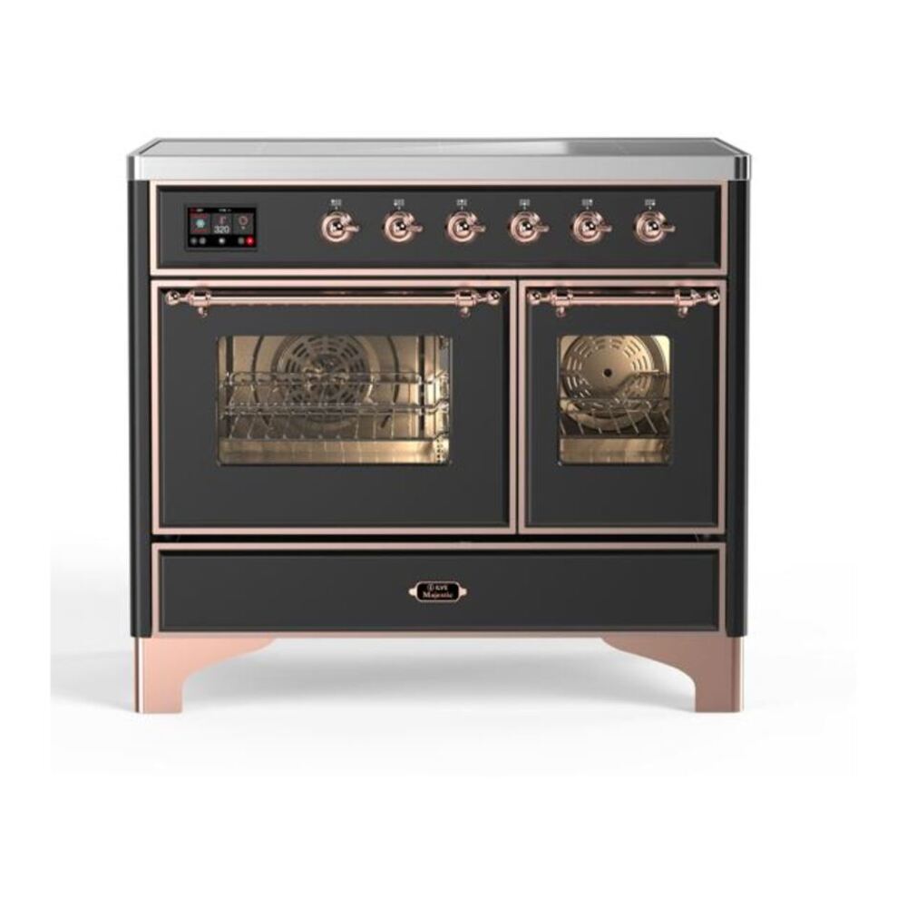 ILVE Majestic II 40" Graphite Matte Induction Range with 6 Elements Triple Glass Door