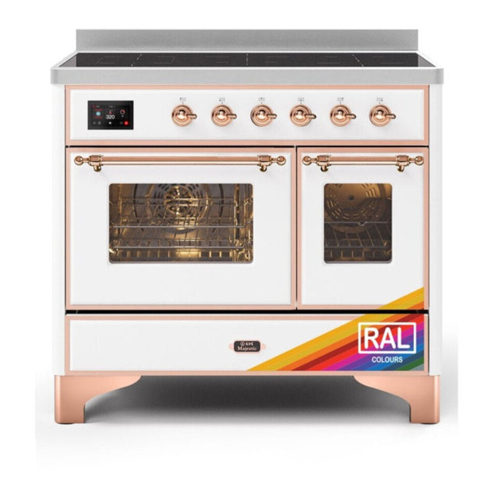 ILVE Majestic II 40" RAL Induction Range with 6 Elements Triple Glass Door