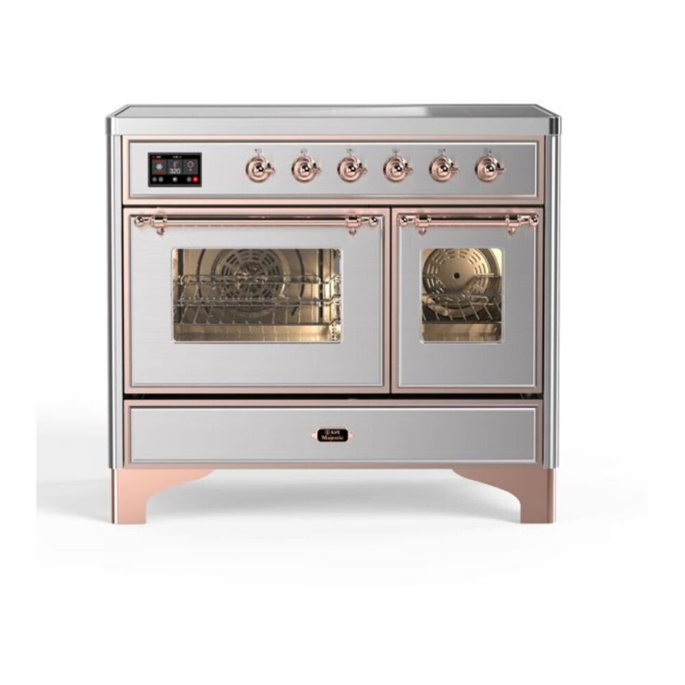 ILVE Majestic II 40" Stainless Steel Induction Range with 6 Elements Triple Glass Door