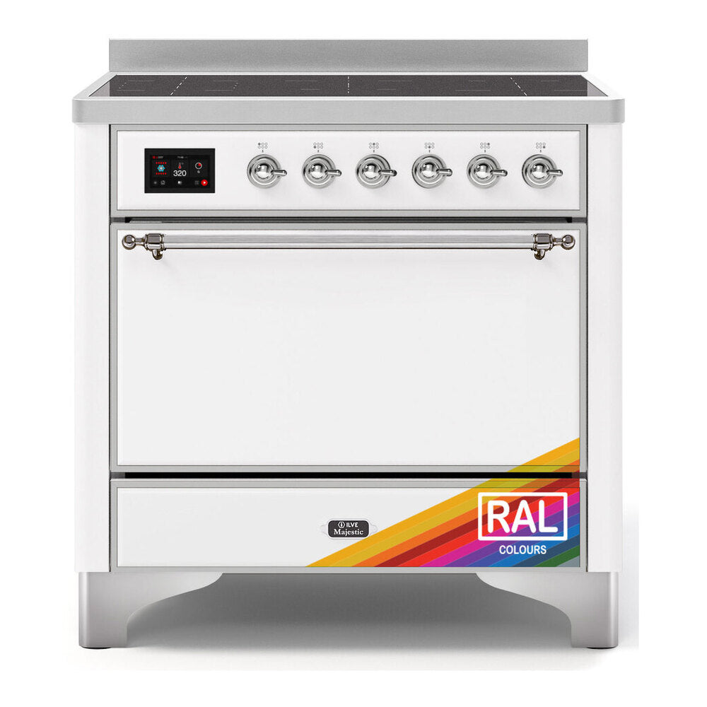 ILVE Majestic II 36" RAL Induction Range with 5 Elements Solid Door