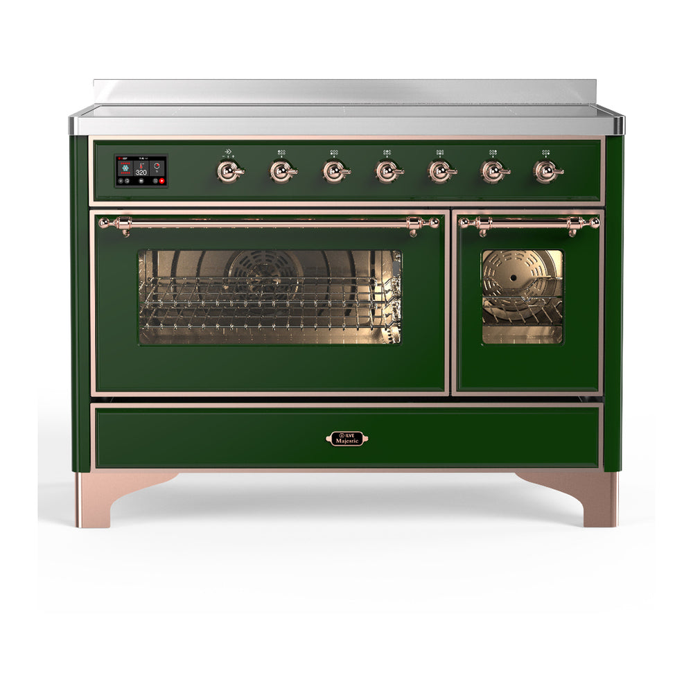 ILVE Majestic III 48" Emerald Green Induction Range with 6 Elements Triple Glass Door
