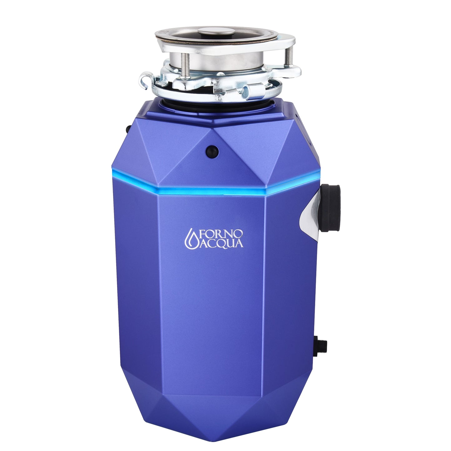 FORNO ACQUA BrightDIAMOND Amethyst 3/4HP Super Quiet Garbage Disposal Corded with Motion Sensor Cabinet Light & Pre-Wired Air Switch