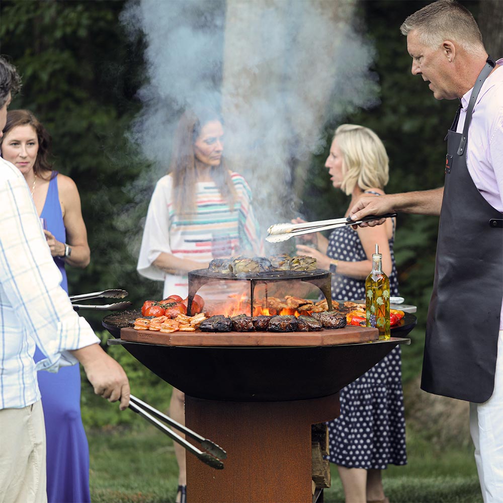 Arteflame XXL 40" Grill - High Round Base- Corten
