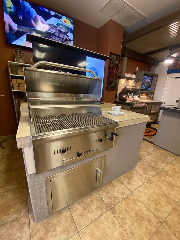 Charcoal BBQ Island