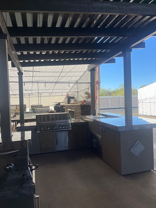 KoKoMo Grills Aruba W Top Outdoor BBQ Island