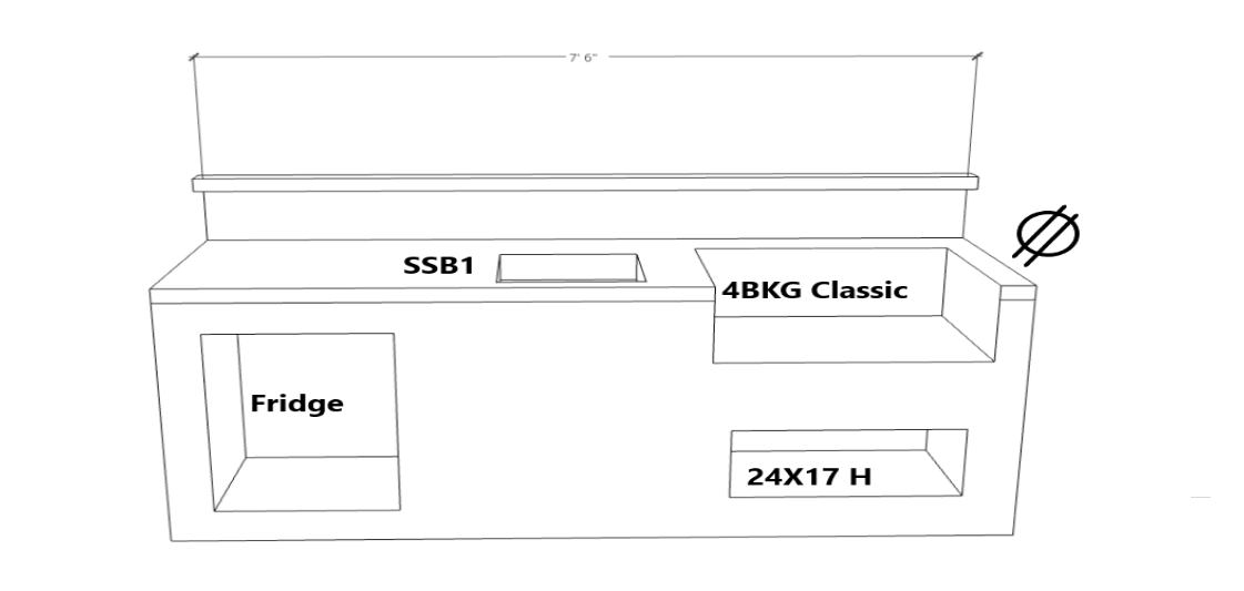 Bali BBQ Island – 7'6" Outdoor Kitchen (SKU# BALIBBQISLAND4709)