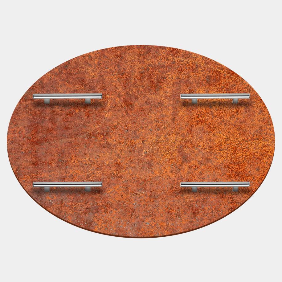 Arteflame 40" Corten Steel Fire Pit Cover - Heavy Duty Protection- Corten