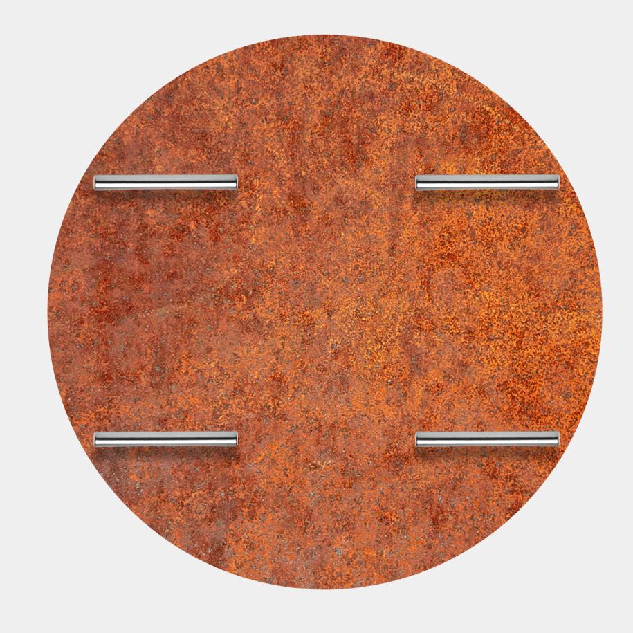 Arteflame 40" Corten Steel Fire Pit Cover - Heavy Duty Protection- Corten
