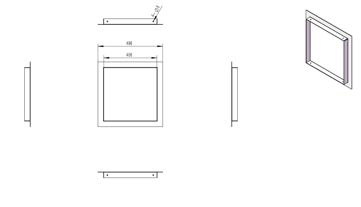 Tagwood BBQ Connection flange for Smoke Hood