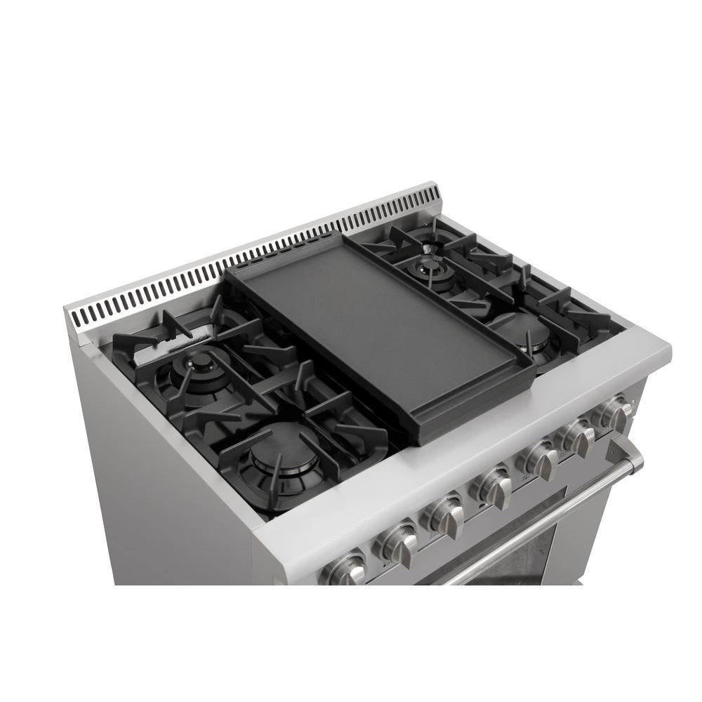THOR Kitchen Cast Iron Double Burner Griddle Plate, RG1032