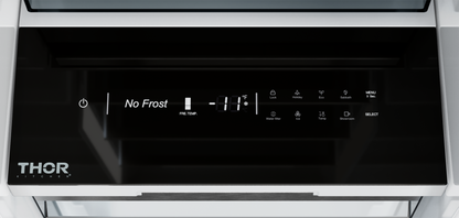 THOR Kitchen X-Series 18" 8.6 cu. ft. Stainless Steel Built-In Freezer Column with Automatic Ice Maker, XRF18CFZ-SS
