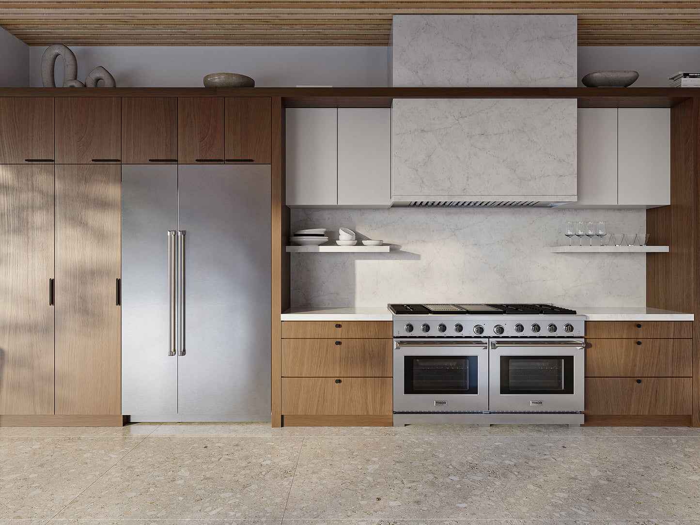 THOR Kitchen X-Series 18" 8.6 cu. ft. Stainless Steel Built-In Freezer Column with Automatic Ice Maker, XRF18CFZ-SS