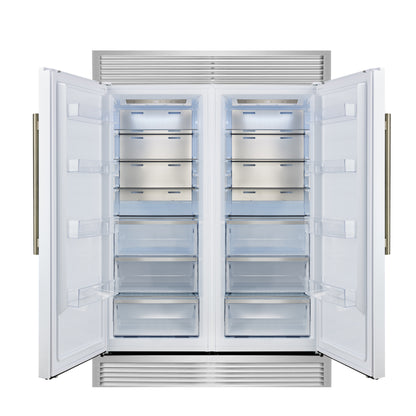 Forno Maderno 2-28-Inch Wide Convertible Refrigerator/Freezer in White, Decorative Trim, 27.2 cu.ft, 84-Inch High, ENERGY STAR Certified